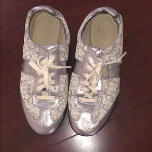 Silver Coach shoes